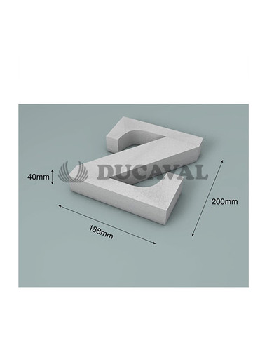 Letra Z corcho 200X40mm  Disfraces Ducaval