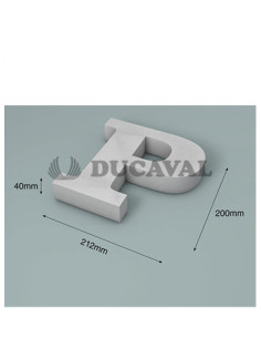 Letra P corcho 200X40mm Ducaval envios 24/48 horas