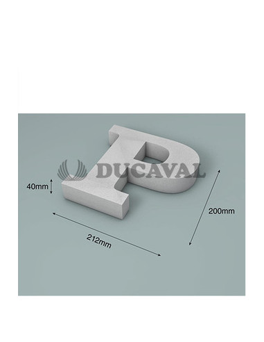 Letra P corcho 200X40mm Ducaval envios 24/48 horas