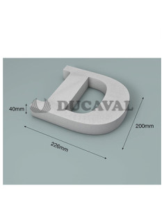Letra D corcho 200X40mm  Disfraces Ducaval
