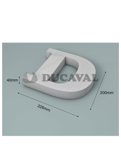 Letra D corcho 200X40mm  Disfraces Ducaval