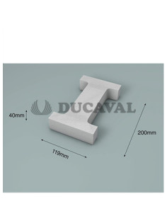 Letra I corcho 200X40mm  Ducaval envios 24/48 horas