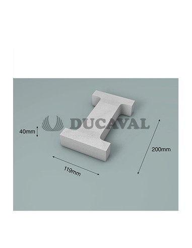 Letra I corcho 200X40mm  Ducaval envios 24/48 horas