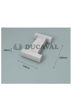 Letra I corcho 200X40mm  Ducaval envios 24/48 horas