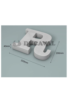 Letra R corcho 200X40mm  Ducaval envios 24/48 horas