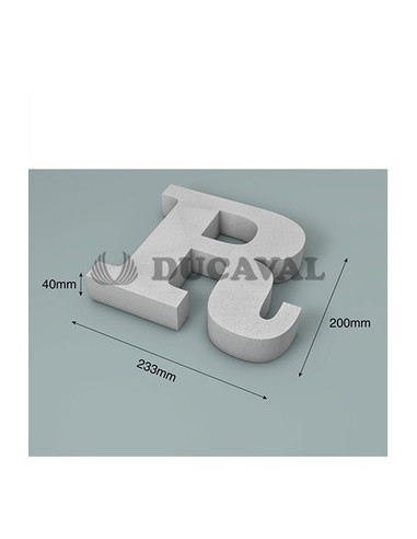 Letra R corcho 200X40mm  Ducaval envios 24/48 horas