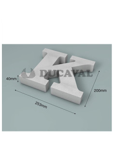 Letra K corcho 200X40mm  Disfraces Ducaval
