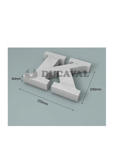 Letra K corcho 200X40mm  Disfraces Ducaval