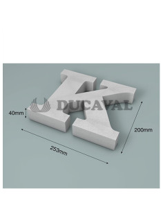 Letra K corcho 200X40mm  Disfraces Ducaval