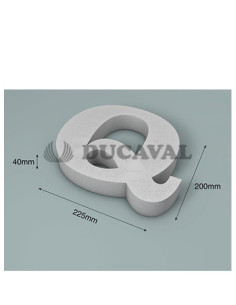 Letra Q corcho 200X40mm