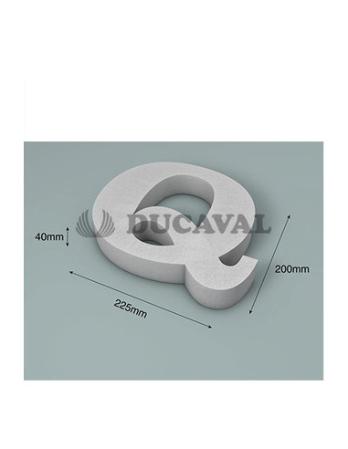 Letra Q corcho 200X40mm