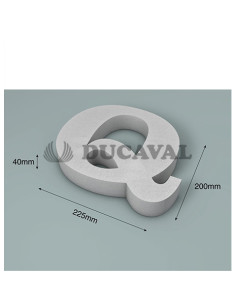 Letra Q corcho 200X40mm