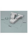 Letra V corcho 200X40mm  Disfraces Ducaval