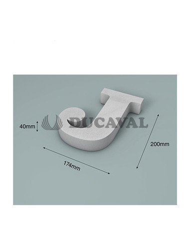 Letra J corcho 200X40mm