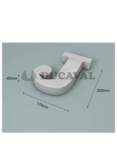 Letra J corcho 200X40mm