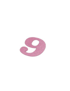 Numero 8 con purpurina rosa | Ducaval | Envíos 24/48 horas