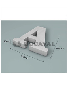 Letra A corcho 200X40mm  Disfraces Ducaval