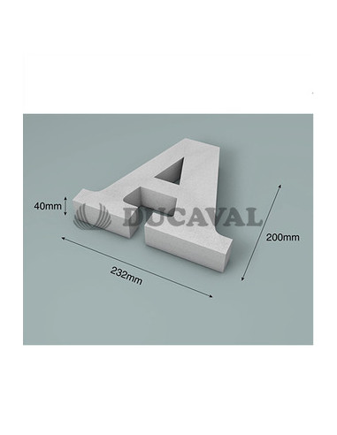 Letra A corcho 200X40mm  Disfraces Ducaval