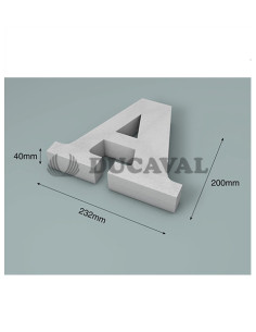 Letra A corcho 200X40mm  Disfraces Ducaval