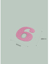Numero 6 con purpurina rosa. Ducaval envios 24/48 horas 