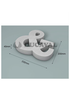 Letra & corcho 200 X 40 mm  Disfraces Ducaval