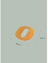 Número 0 con purpurina oro 185 x 200 mm. Ducaval envios 24/48 horas
