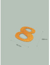 El número 8 con purpurina oro 181 x 200 mm. Ducaval envios 24/48 hora