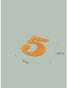 Número 5 con purpurina oro 167 x 200 mm. Ducaval envios 24/48 horas