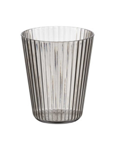 Vaso de plástico rayado en color gris de 300ml | Ducaval | Envías 24/