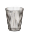 Vaso de plástico rayado en color gris de 300ml | Ducaval | Envías 24/