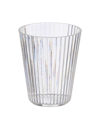 Vaso rayas transparente 300ML | Ducaval | Envías 24/48 horas 