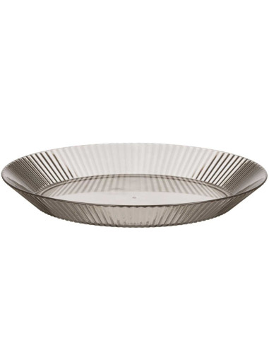 Plato de rayas gris 23cm | Ducaval | Envías 24/48 horas 