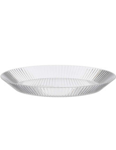 Plato de rayas transparente 23cm | Ducaval | Envías 24/48 horas 