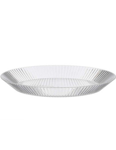Plato de rayas transparente 23cm | Ducaval | Envías 24/48 horas 