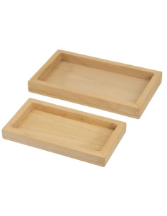 Set 2 bandejas rectangular abeto natural  | Ducaval | Envías 24/48 ho