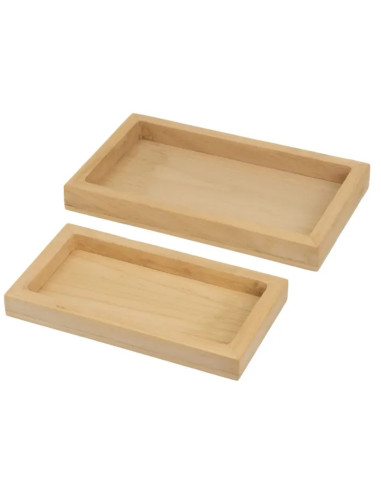 Set 2 bandejas rectangular abeto natural  | Ducaval | Envías 24/48 ho
