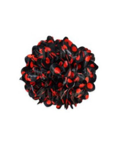 Flor pinza negra lunares rojos GD