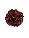 Flor pinza negra lunares rojos GD