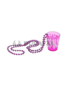 Collar vaso chupito rosa