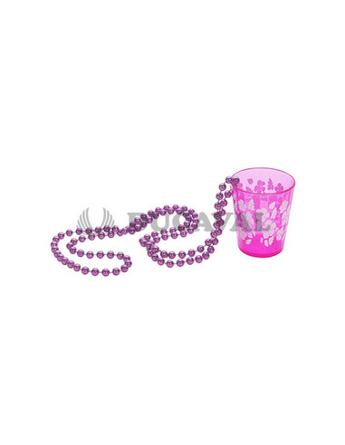 Collar vaso chupito rosa