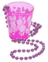 Collar vaso chupito rosa