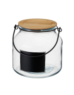 Tarro vidrio bambú 2100ml | Ducaval | Envías 24/48 horas 