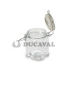 Tarro cristal cuadrado cierre hermético