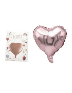 Globos foil corazón rosa 6ud | Ducaval | Envíos 24/48 horas