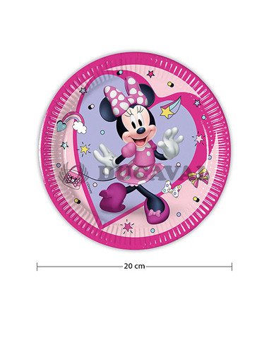 Platos Minnie Mouse 20cm 8U