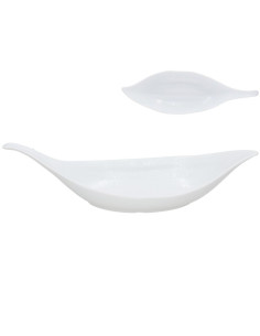 Bol hoja melamina deco 30.5cm blanco | Ducaval | Envías 24/48 horas 
