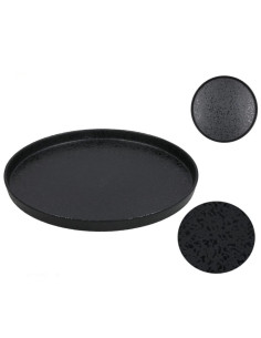 Plato melamina Jerrod negro 28cm | Ducaval | Envías 24/48 horas 