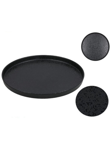 Plato melamina Jerrod negro 28cm | Ducaval | Envías 24/48 horas 