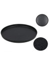 Plato melamina Jerrod negro 28cm | Ducaval | Envías 24/48 horas 
