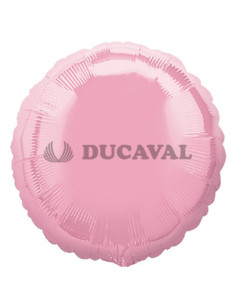 Globo foil circulo perlado rosa 45cm.